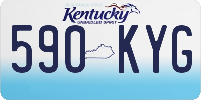 KY license plate 590KYG