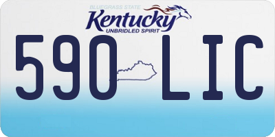 KY license plate 590LIC