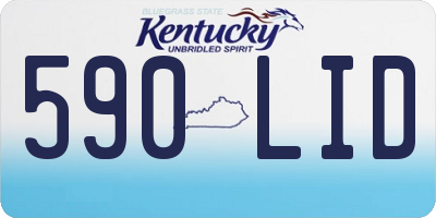 KY license plate 590LID