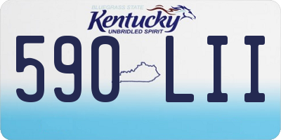 KY license plate 590LII