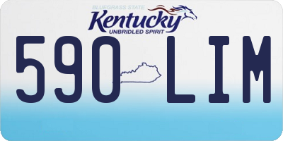 KY license plate 590LIM