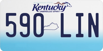 KY license plate 590LIN