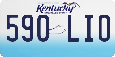 KY license plate 590LIO