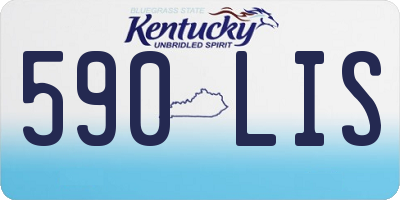 KY license plate 590LIS