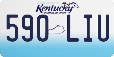 KY license plate 590LIU