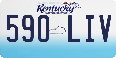 KY license plate 590LIV