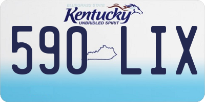 KY license plate 590LIX