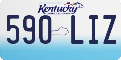 KY license plate 590LIZ