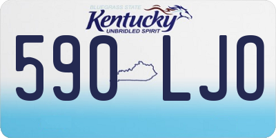 KY license plate 590LJO