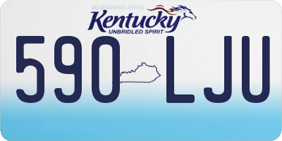 KY license plate 590LJU