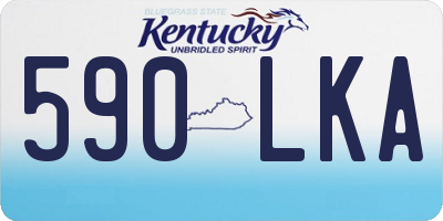 KY license plate 590LKA