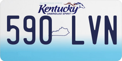 KY license plate 590LVN