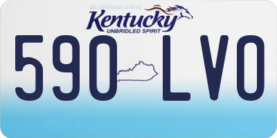 KY license plate 590LVO