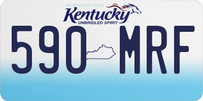 KY license plate 590MRF