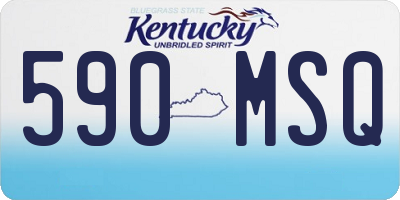 KY license plate 590MSQ