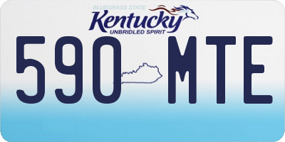 KY license plate 590MTE
