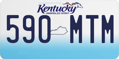 KY license plate 590MTM