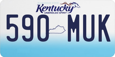 KY license plate 590MUK