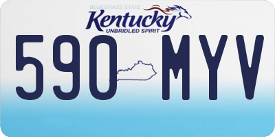 KY license plate 590MYV