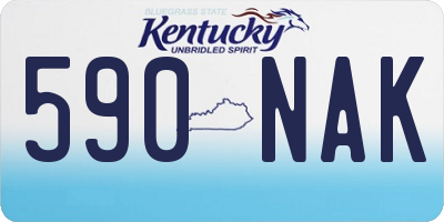 KY license plate 590NAK