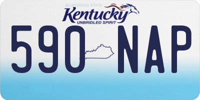 KY license plate 590NAP