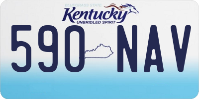 KY license plate 590NAV