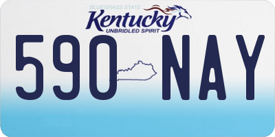 KY license plate 590NAY