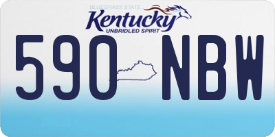 KY license plate 590NBW