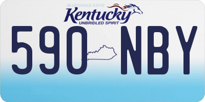 KY license plate 590NBY