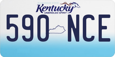 KY license plate 590NCE