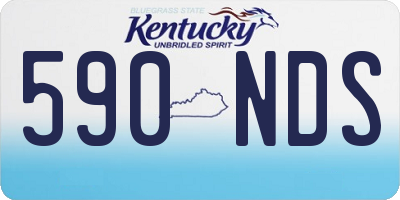 KY license plate 590NDS