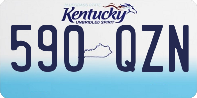 KY license plate 590QZN