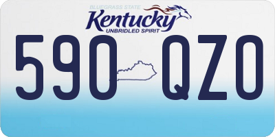 KY license plate 590QZO