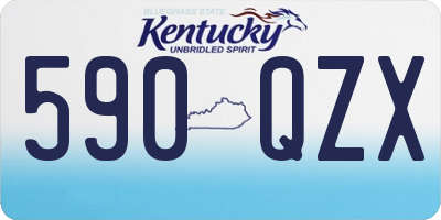 KY license plate 590QZX