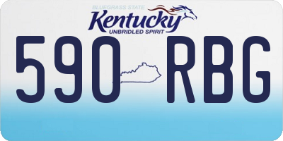 KY license plate 590RBG