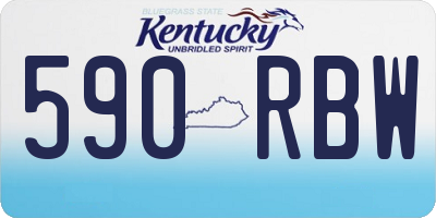 KY license plate 590RBW