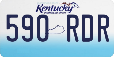 KY license plate 590RDR