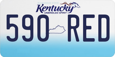 KY license plate 590RED