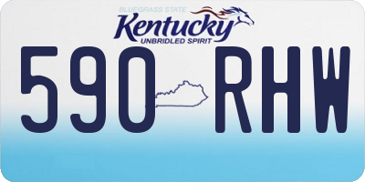 KY license plate 590RHW