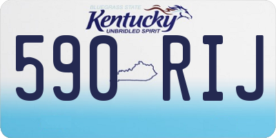 KY license plate 590RIJ