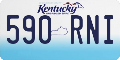 KY license plate 590RNI