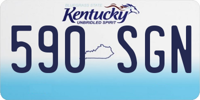 KY license plate 590SGN