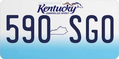 KY license plate 590SGO