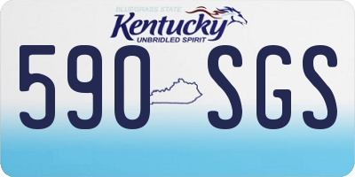 KY license plate 590SGS