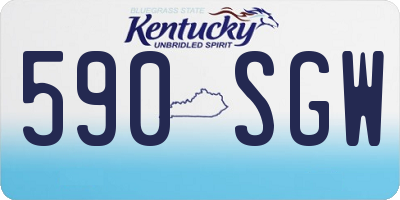 KY license plate 590SGW