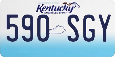 KY license plate 590SGY