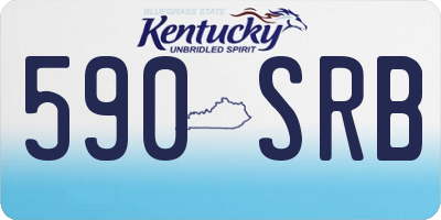 KY license plate 590SRB