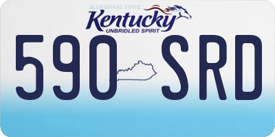 KY license plate 590SRD