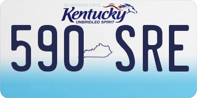 KY license plate 590SRE