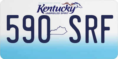 KY license plate 590SRF